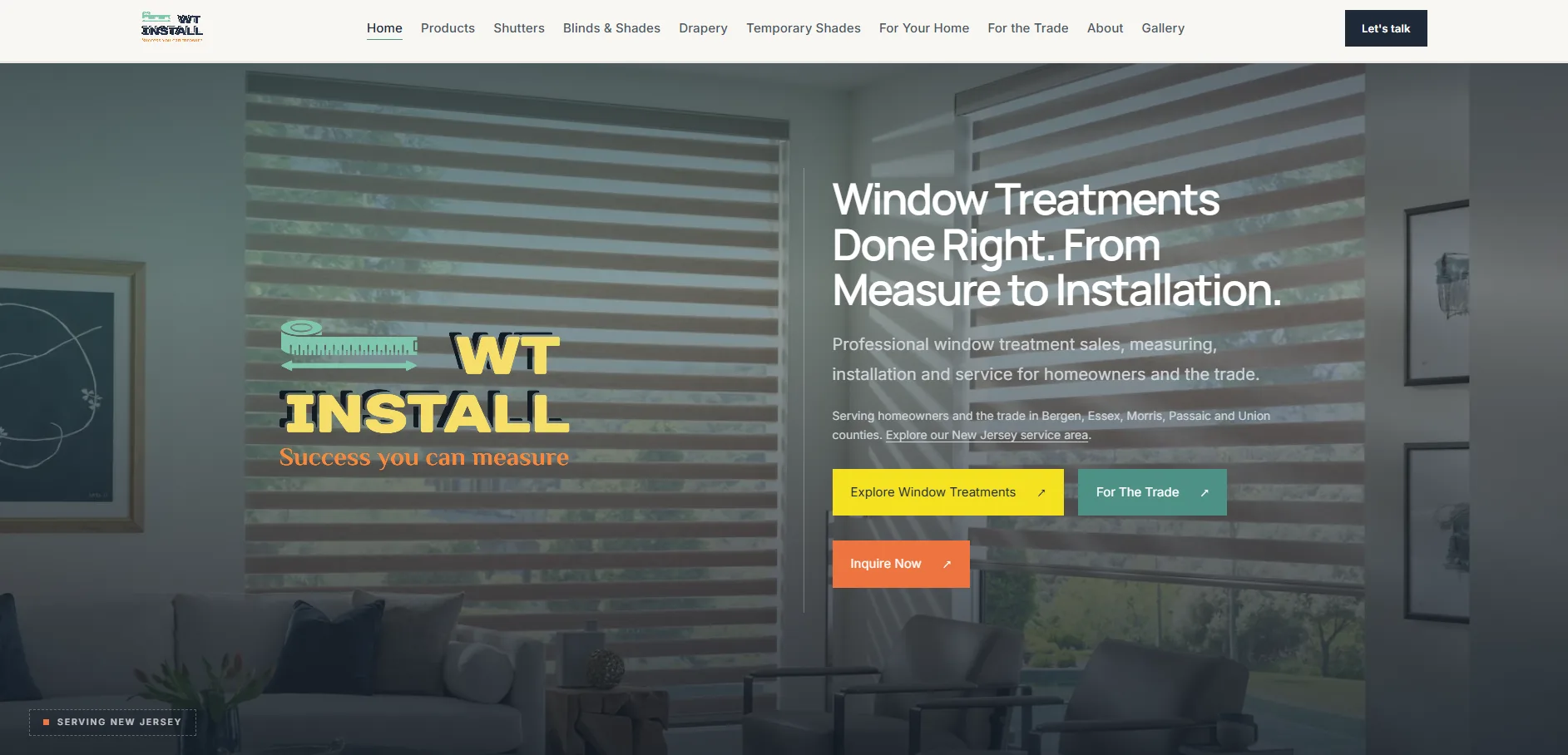 The Window Treatment Installation, Inc. website